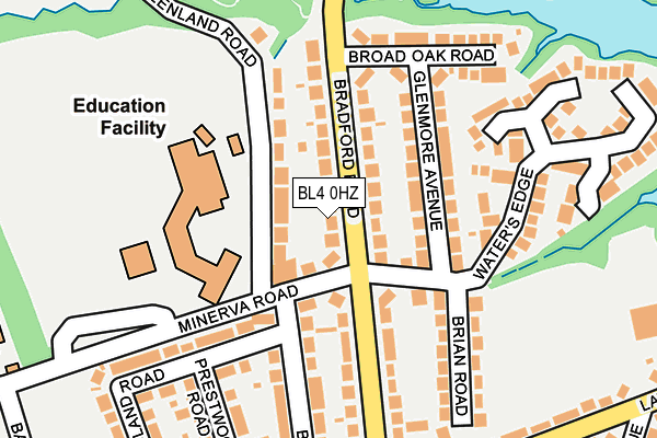 BL4 0HZ map - OS OpenMap – Local (Ordnance Survey)