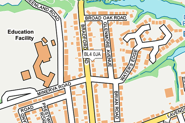 BL4 0JA map - OS OpenMap – Local (Ordnance Survey)