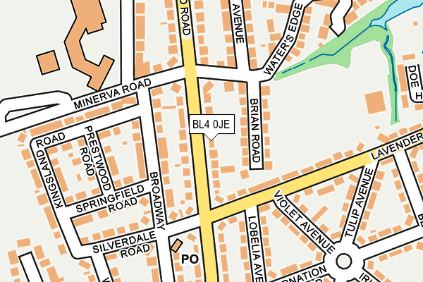 BL4 0JE map - OS OpenMap – Local (Ordnance Survey)