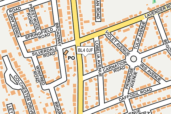 BL4 0JF map - OS OpenMap – Local (Ordnance Survey)