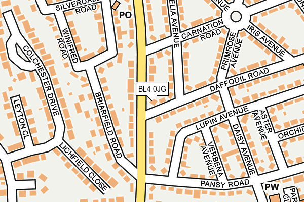 BL4 0JG map - OS OpenMap – Local (Ordnance Survey)