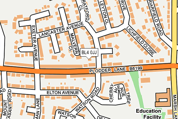 BL4 0JJ map - OS OpenMap – Local (Ordnance Survey)