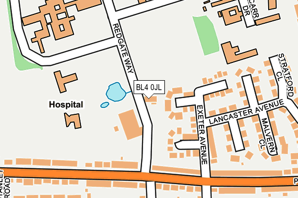 BL4 0JL map - OS OpenMap – Local (Ordnance Survey)