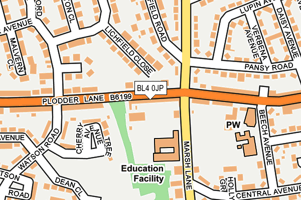BL4 0JP map - OS OpenMap – Local (Ordnance Survey)