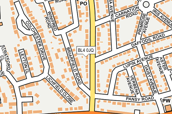 BL4 0JQ map - OS OpenMap – Local (Ordnance Survey)