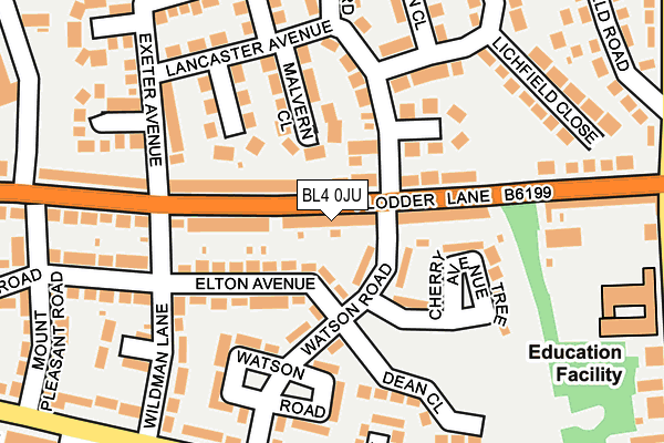 BL4 0JU map - OS OpenMap – Local (Ordnance Survey)