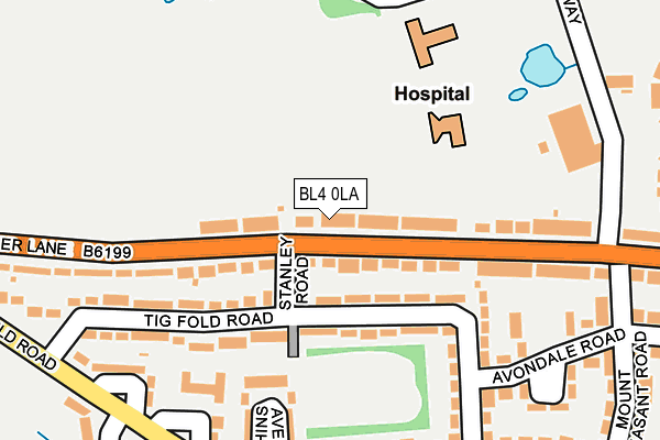 BL4 0LA map - OS OpenMap – Local (Ordnance Survey)