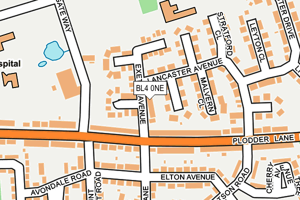 BL4 0NE map - OS OpenMap – Local (Ordnance Survey)