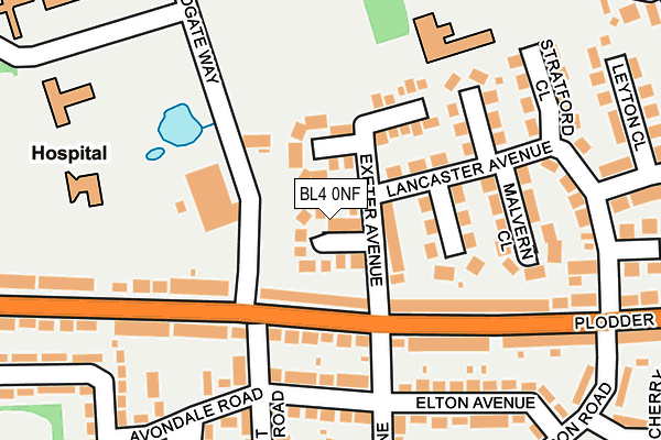 BL4 0NF map - OS OpenMap – Local (Ordnance Survey)