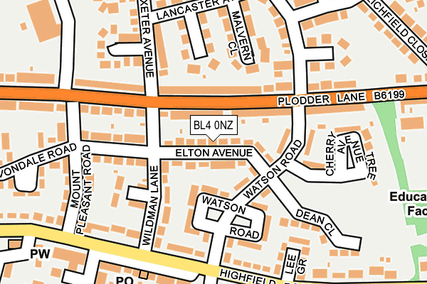 BL4 0NZ map - OS OpenMap – Local (Ordnance Survey)