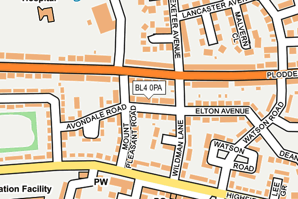 BL4 0PA map - OS OpenMap – Local (Ordnance Survey)