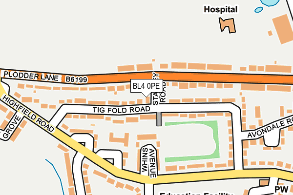 BL4 0PE map - OS OpenMap – Local (Ordnance Survey)