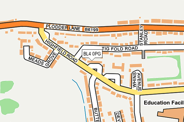 BL4 0PG map - OS OpenMap – Local (Ordnance Survey)
