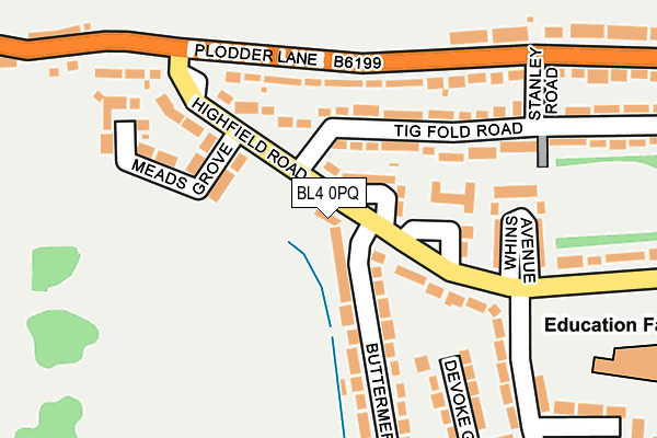 BL4 0PQ map - OS OpenMap – Local (Ordnance Survey)