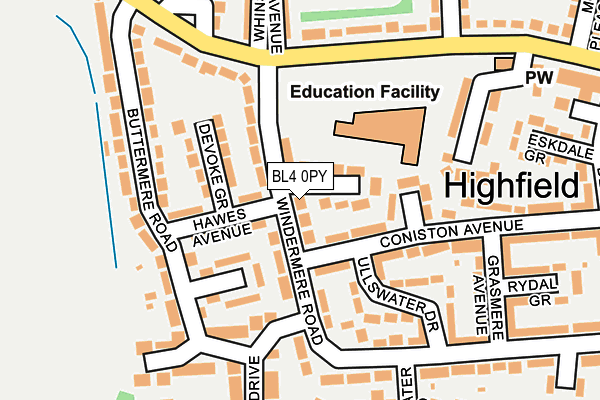 BL4 0PY map - OS OpenMap – Local (Ordnance Survey)