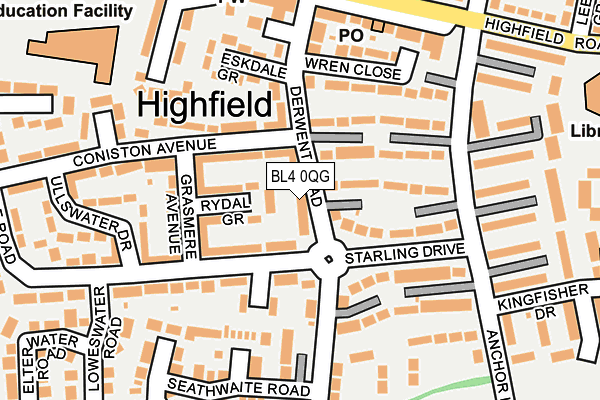 BL4 0QG map - OS OpenMap – Local (Ordnance Survey)