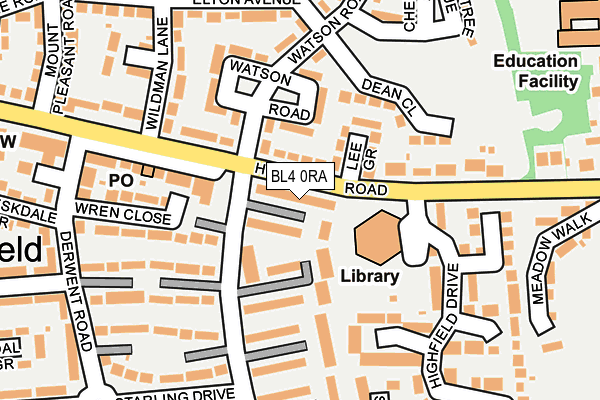 BL4 0RA map - OS OpenMap – Local (Ordnance Survey)