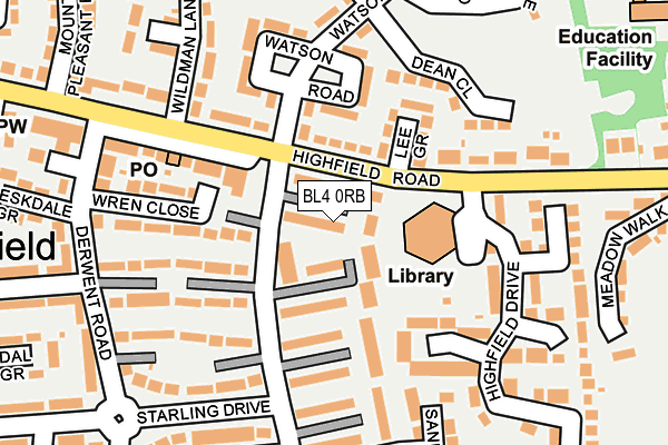BL4 0RB map - OS OpenMap – Local (Ordnance Survey)