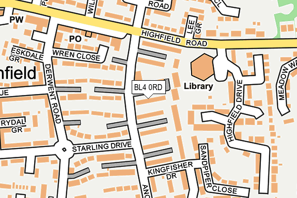 BL4 0RD map - OS OpenMap – Local (Ordnance Survey)