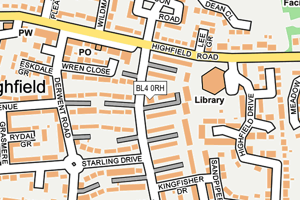 BL4 0RH map - OS OpenMap – Local (Ordnance Survey)