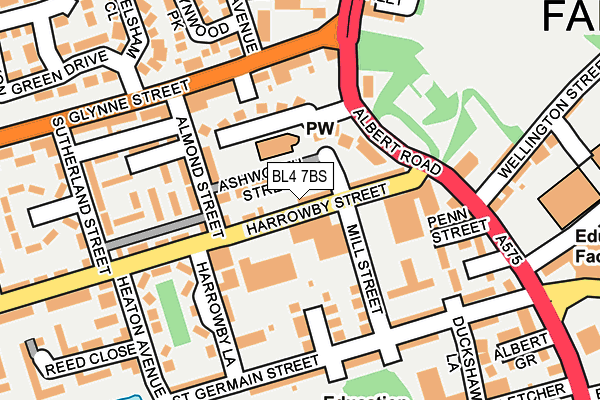 BL4 7BS map - OS OpenMap – Local (Ordnance Survey)