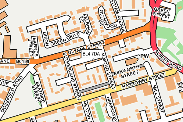 BL4 7DA map - OS OpenMap – Local (Ordnance Survey)