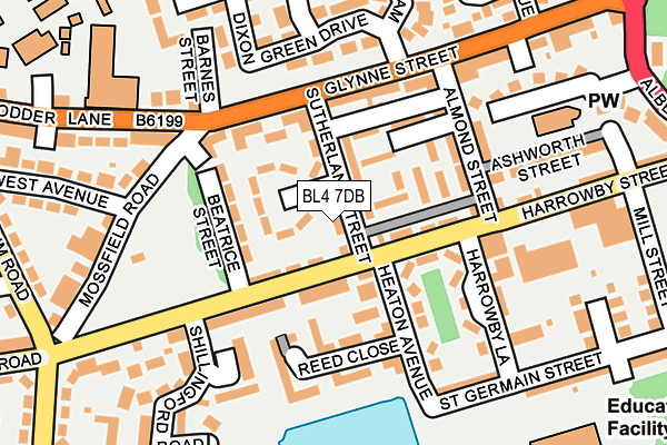 BL4 7DB map - OS OpenMap – Local (Ordnance Survey)