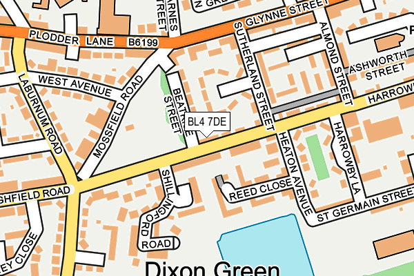 BL4 7DE map - OS OpenMap – Local (Ordnance Survey)