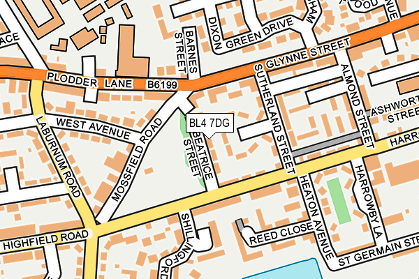 BL4 7DG map - OS OpenMap – Local (Ordnance Survey)