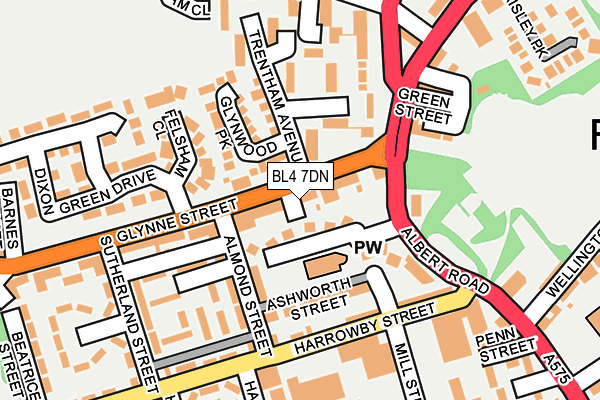 BL4 7DN map - OS OpenMap – Local (Ordnance Survey)