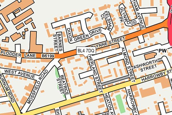 BL4 7DQ map - OS OpenMap – Local (Ordnance Survey)
