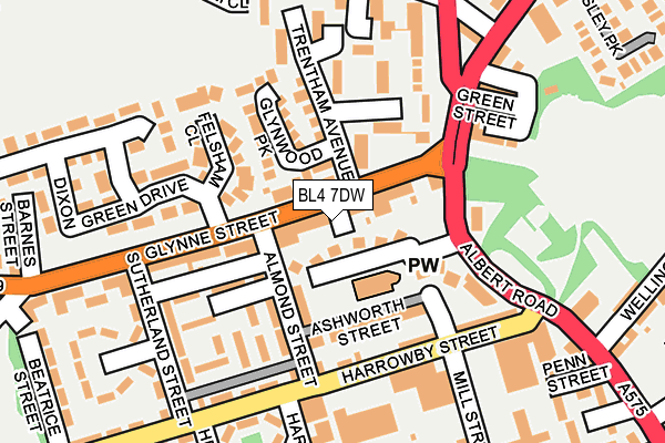 BL4 7DW map - OS OpenMap – Local (Ordnance Survey)