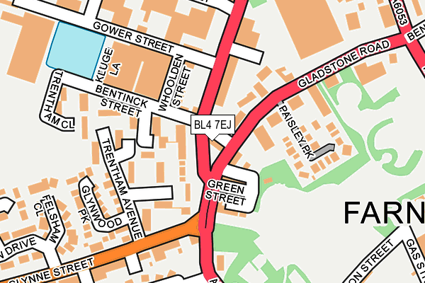 BL4 7EJ map - OS OpenMap – Local (Ordnance Survey)