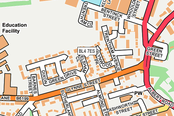 BL4 7ES map - OS OpenMap – Local (Ordnance Survey)