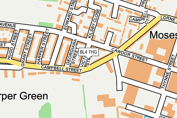 BL4 7HG map - OS OpenMap – Local (Ordnance Survey)