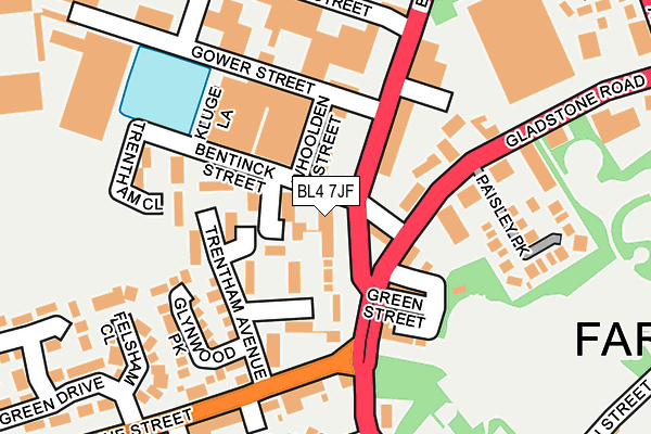 BL4 7JF map - OS OpenMap – Local (Ordnance Survey)