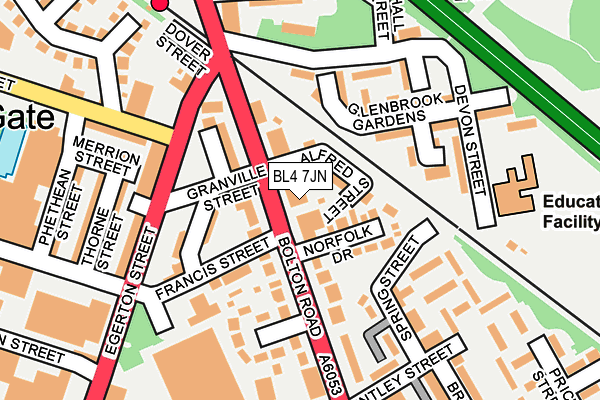 BL4 7JN map - OS OpenMap – Local (Ordnance Survey)