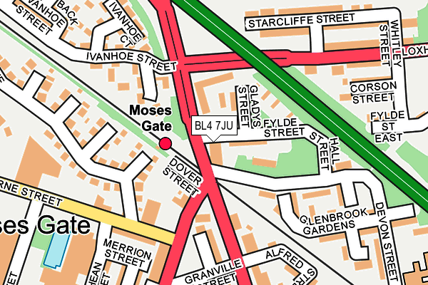 BL4 7JU map - OS OpenMap – Local (Ordnance Survey)