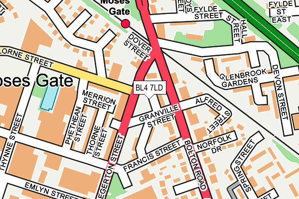 BL4 7LD map - OS OpenMap – Local (Ordnance Survey)