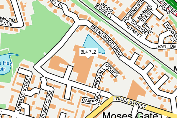 BL4 7LZ map - OS OpenMap – Local (Ordnance Survey)