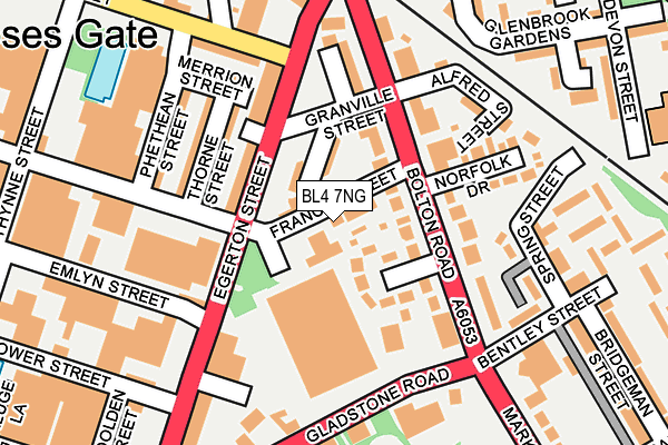 BL4 7NG map - OS OpenMap – Local (Ordnance Survey)