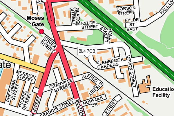 BL4 7QB map - OS OpenMap – Local (Ordnance Survey)