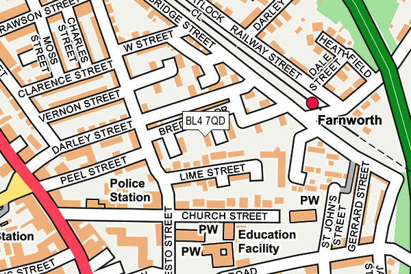 BL4 7QD map - OS OpenMap – Local (Ordnance Survey)