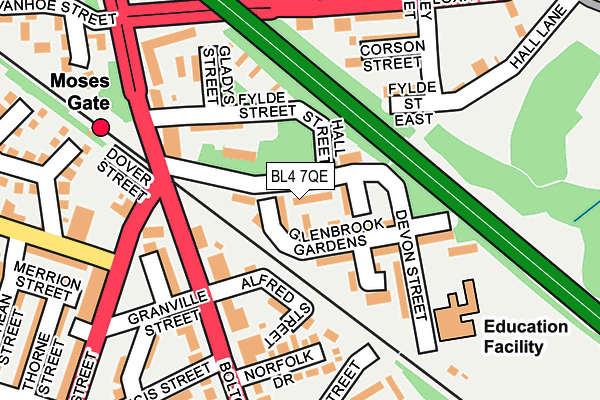 BL4 7QE map - OS OpenMap – Local (Ordnance Survey)