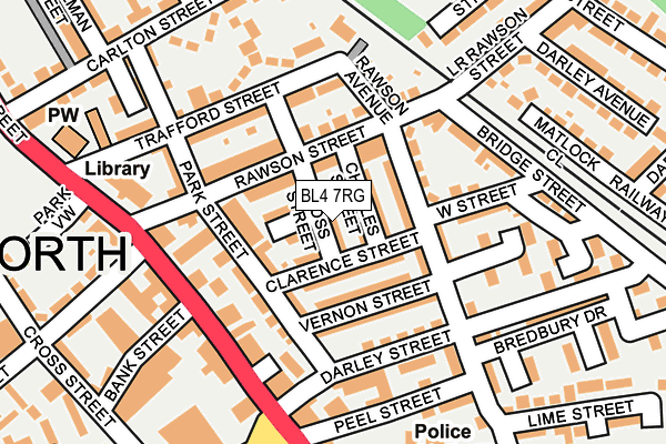BL4 7RG map - OS OpenMap – Local (Ordnance Survey)
