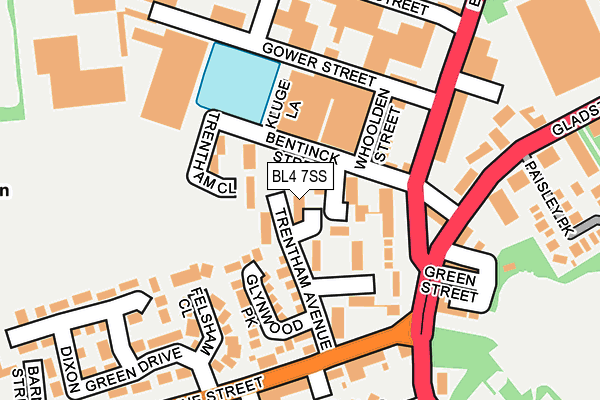 BL4 7SS map - OS OpenMap – Local (Ordnance Survey)