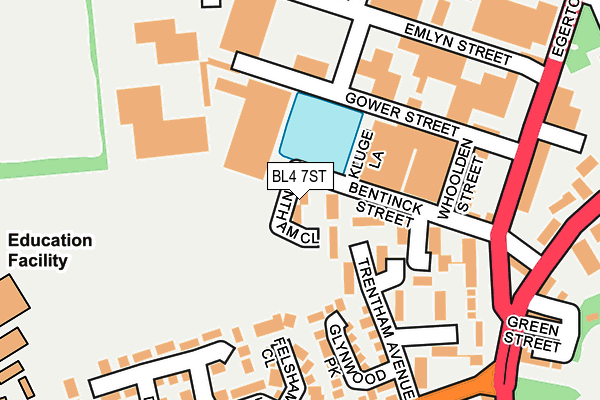 BL4 7ST map - OS OpenMap – Local (Ordnance Survey)