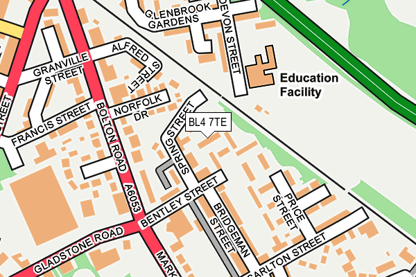 BL4 7TE map - OS OpenMap – Local (Ordnance Survey)