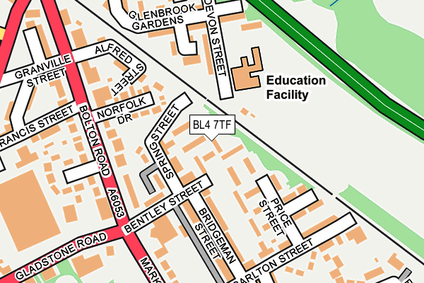 BL4 7TF map - OS OpenMap – Local (Ordnance Survey)