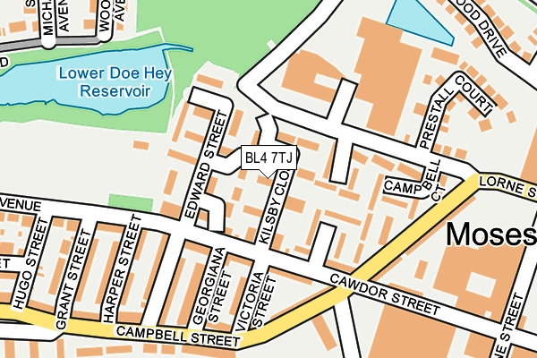 BL4 7TJ map - OS OpenMap – Local (Ordnance Survey)